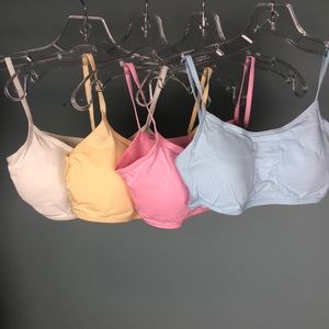 4 new cotton cami bras with Removable padding